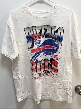 NFL Buffalo Bills Graphic Tee with Red & Blue Logo